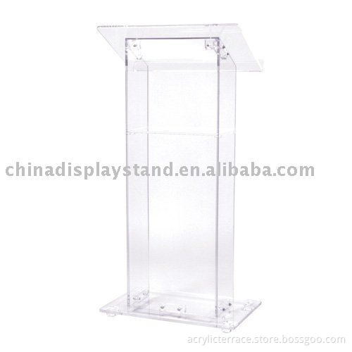 Clear Acrylic Lectern with Shelf